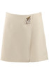 Wrap Skort With Embossed Buckle 