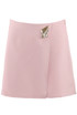 Wrap Skort With Embossed Buckle 