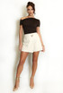 Wrap Skort With Embossed Buckle 