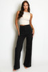 Visible Seam Wide Leg Jeans
