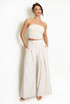 Pleated Wide Leg Flowing Trouser