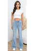 Mid Blue Wide Leg Jeans