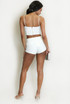 Zip Front Low Rise Mini Shorts