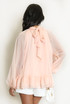 Chiffon Ruffle Hem Blouse