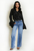Ruffle Trim Flare Cuffs Blouse