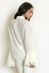 Ruffle Trim Flare Cuffs Blouse