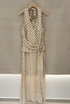 Polka Dot Halter Neck Maxi Dress