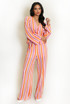 Zig Zag Tie Front Top and Trouser Set
