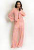 Zig Zag Tie Front Top and Trouser Set
