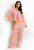 Zig Zag Tie Front Top and Trouser Set