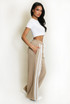 Side Striped Lace Panel Joggers 