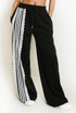Side Striped Lace Panel Joggers 