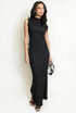 Waffle Texture Maxi Skirt
