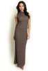 Waffle Texture Maxi Skirt