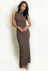 Waffle Texture Maxi Skirt