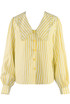 Striped Pointed Collar Blouse