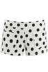 Polka Dot Low Rise Mini Shorts