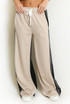 Side Leopard Striped Panel Joggers
