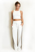 Side Leopard Striped Panel Joggers