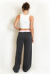 Side Leopard Striped Panel Joggers