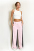 Side Leopard Striped Panel Joggers