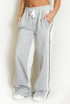 Side Leopard Striped Panel Joggers