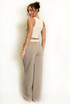 Side Leopard Striped Panel Joggers