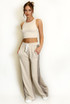 Side Leopard Striped Panel Joggers