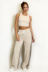 Side Leopard Striped Panel Joggers