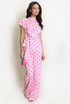 Polka Dots Wrap Blouse and Trouser Set