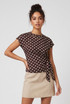 Polka Dot Tie Side Top