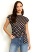 Polka Dot Tie Side Top