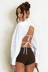 Tie Back Cotton Shirt 