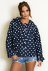 Polka Dot Tie Hood Jacket 