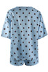 Polka Dots Striped Detail Top and Shorts Set