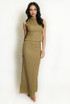 Textured Sleeveless Top And Maxi Skirt Set