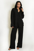 Loose Fit Blouse And Drawstring Trouser Set