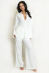 Loose Fit Blouse And Drawstring Trouser Set