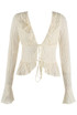 Frilled Lace Tie Front Top