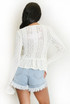 Frilled Lace Tie Front Top