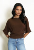 Wide Neck Ruched Top