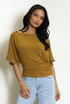 Wide Neck Ruched Top