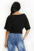 Wide Neck Ruched Top