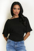 Wide Neck Ruched Top