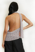 Polka Dot Draped Halter Neck Top
