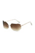Rimless Curved Sunglasses