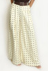 Polka Dots Wide Leg Belted Trousers