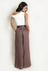 Polka Dots Wide Leg Belted Trousers
