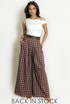 Polka Dots Wide Leg Belted Trousers