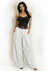 Polka Dots Wide Leg Belted Trousers